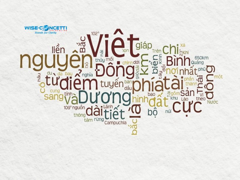 Vietnamese language and regional vocabulary reflect the linguistic diversity of Vietnam.